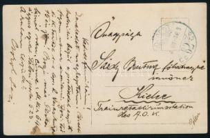 1918 Kézdi-Kovács László (1864-1942) festőművész, műkritikus autográf , saját rómaifürdői kertjét ábrázoló fotólapja Sárdy Brutusné Kézdi-Kovács Lenkéhez, Sárdy Brutus állomáshelyére