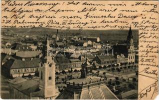 1905 Nagyvárad, Oradea; Látkép, üzletek. A. Sonnenfeld kiadása / view (EM)