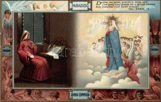 Dante Alighieri and the Divina Comedia Emb. litho