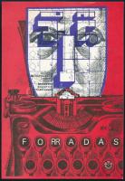 Kolozsváry György (1919-2004): Forradás c. film villamosplakátja, Bp., Egyetemi Nyomda, jelzett a plakáton, lapszéli apró szakadásokkal, 25,5x17,5 cm