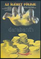 Kakasy Éva (1950-): Az ígéret földje, 1976, rendezte: Andrzej Wajda, villamosplakát, Bp., Zrínyi Nyomda, jelzett a plakáton, hátoldalán a film ismertetője, 23x16 cm