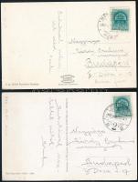 1940 Sárdy Brutus (1892-1970) festőművész, restaurátor 2db autográf levelezőlapja feleségéhez, Kézdi-Kovács Lenkéhez, Kézdi-Kovács László (1864-1942) festőművész, műkritikus lányához,