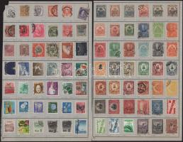 Főleg ázsiai országok (Irak, Irán, India, Japán) kb 670 db bélyeg 1960-ig, A4-es füzetlapokon