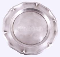 Christofle asztalközép kínáló, jelzett, kopással, d: 31 cm