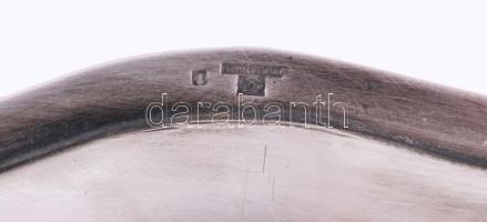 Christofle asztalközép kínáló, jelzett, kopással, d: 31 cm