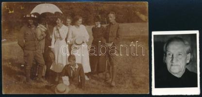 1918 Sárdy Brutus (1892-1970) és családja Kézdi-Kovács Lenke, Kézdi-Kovács László (1864-1942) festőművész, fotólap + Sárdy Brutus időskori fényképe