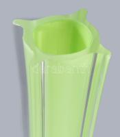 Olívazöld kétrétegű üvegváza, hibátlan, m: 30 cm