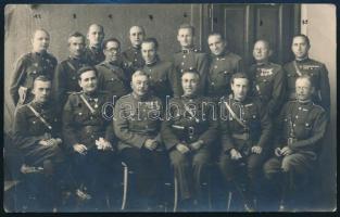 ca 1918 Nevesített fotó katonatisztekkel Sárdy Brutus (1892-1970) festőművész hagyatékából
