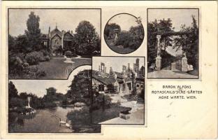 Wien, Vienna, Bécs; Hohe Warte, Baron Alfons Rothschild'sche Gärten / Baron Alphonse de Rothschild's gardens, villa. Art Nouveau (fl)