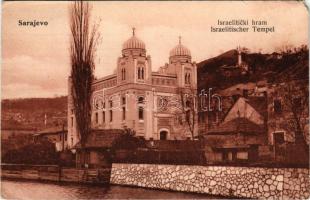 1914 Sarajevo, Israeliticki hram / Israelitischer Tempel / synagogue + "M. kir. gyulai 2. népfölkelő gyalogezred 10. táb. század" (EM)