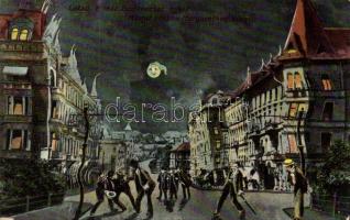 Budapest II. Margit körút éjjel