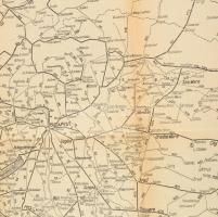 cca 1925 Középeurópa vasúti térképe és a magyar vasutak hálózata, kétoldalas térkép, reklámokkal, né...