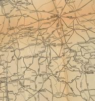 cca 1925 Középeurópa vasúti térképe és a magyar vasutak hálózata, kétoldalas térkép, reklámokkal, né...