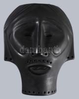 Fekete kerámia falimaszk, 24x20 cm