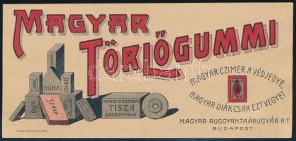 Magyar Törlőgummi, a Ruggyantagyár rt. számolócédulája