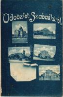 1907 Szabadka, Subotica; zsinagóga, főgimnázium, városháza, kaszinó, szálloda / synagogue, grammar school, town hall, casino, hotel. Art Nouveau (fa)