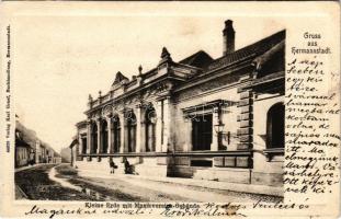 1902 Nagyszeben, Hermannstadt, Sibiu; Kleine Erde mit Musikvereins-Gebäude / utca, zenei egyesület épülete. Karl Graef kiadása / street view, building of the music association (EK)