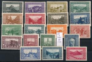 Bosznia-Hercegovina 1906 Teljes sor, az 5K záróérték ritkább 9 1/4 fogazással + az 1912. évi teljes kiegészítő értékek (**89.600)