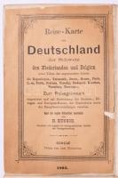 1892 Reise-Karte von Deutschland, der Schweiz, den Niederlanden und Belgien nebst Teilen der angrenz...