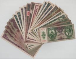 Vegyes, 23db-os (13xklf), Pengő bankjegyekből álló tétel T:F,VG, több firkált