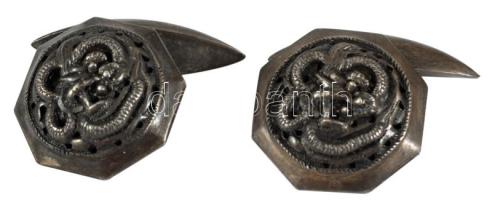 Vietnámi ezüst (Ag) mandzsetta pár, jelzett, nettó 6,7g