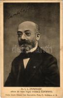Dr. L.L. Zamenhof autoro de helpa lingvo internacia Esperanto. Centra Asocio Bohema Unio Esperantista, Praha / L. L. Zamenhof, creator of the Esperanto language (EK)
