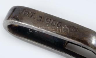 Ezüst (Ag) nyakkendőtű, jelzett, h. 6,5 cm, nettó 4,6g, tokban