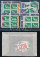 1960 Várak (Színes papíron) 19 db sor, részben négyestömbökben (32.300)