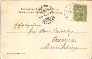 1906 Fiume, Rijeka; híd, villamos, kikötő. Divald Károly 360. sz. / bridge, tram, port (EK)