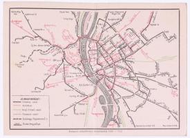 cca 1939 Budapest Plan und Führer, német nyelvű térkép és idegenforgalmi tájékoztató, a Székesfőváro...
