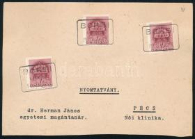 1941 Nyomtatvány "BORSI" postaügynökségi bélyegzéssel