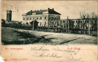1902 Sátoraljaújhely, királyi dohánygyár. Lövy A. kiadása + "S.A.ÚJHELY P.UDV." (b)