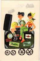 Rendszeres takarékoskodás = vidám, gondtalan nyaralás. Balaton, Pécs, Eger, Dunakanyar. Képzőművészeti Alap Kiadóvállalat (EK)