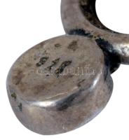 Ezüst (Ag) fülbevaló pár, opál berakással, jelzett, bruttó 3,8g