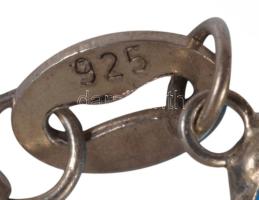 Olasz ezüst karkötő és medál szett, murano gyöngyökkel,, jelzett, bruttó 7,9g