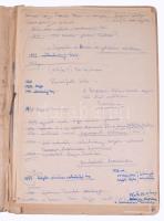 1952 Sárdy Brutus (1892-1970) festőművész és restaurátor szakember bizalmas személyi nyilvántartó lapja. Autográf kitöltött kérdőívek, aláírt önéletrajzok, stb.