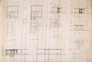 1976 Nagytarcsa, Zrínyi utcai lakóház tervrajza. Pausz, tus. 82x50 cm Feltekerve