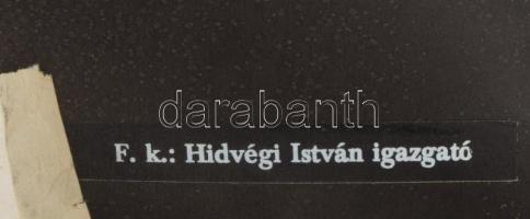 Bak Imre, Hararszty István, Csiky, Fajó, Gulyás Fekete-fehér c. kiállítása a Műcsanorkban. Plakát, g...