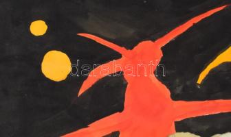 Szalay Pál (1953-2015): Alakok, 1998. Vegyes technika, kollázs papír. Jelezve jobbra lent. Kissé vet...