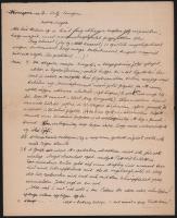 1914 Ohmacht Róbert (1898-?) gépészmérnök, műszaki szakíró, a Csonka Gépgyár vezetőségi tagjának saját kezű levele testvérének, Ohmacht Magdának