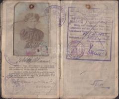 1922 Útlevél fényképpel Hegyeshalmon érvényesítve