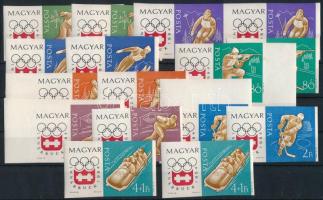 1963 Téli Olimpia (II.) - Innsbruck 2 db vágott sor, a 60f párban (7.000)