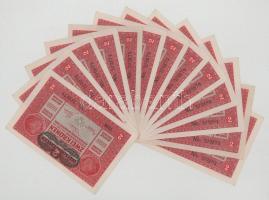 1917. 2K (13x) sorszámkövetők "1510 239571 - 1510 239583", zöld "DEUTSCHÖSTERREICH" felülbélyegzéssel T:UNC,AU Adamo K6
