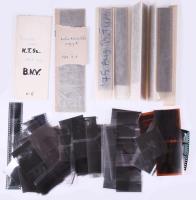 Érdekes vegyes témájú fotó negatívok, diák az 1960-70-es évekből: rendőrök, épületek (Szolnok, Villánykövesd, Salgótarján) fotókiállítás, vadászat, családi fotók.