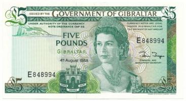 Gibraltár 1988. 5P "E848994" T:UNC,AU Gibraltar 1988. 5 Pounds "E848994" C:UNC,AU Krause P#21b