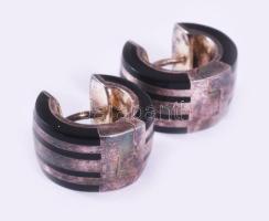 Ezüst (Ag) ékszer tétel, gyűrű, fülbevaló, jelzett, bruttó 23g