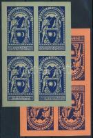 1938 Székely hadosztály levélzáró 2 klf vágott kisív