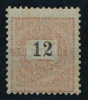 1898 12kr postatiszta, 12 : 11 3/4 fogazással, elfogazva (76.000)