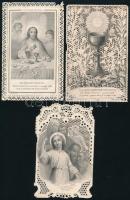 cca 1880 3 db csipke litho szentkép