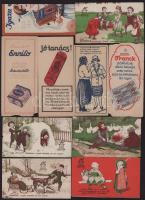 20 db Franck kávé reklámos számolócédula gyűjtemény, mind különböző, egy két sérült darab